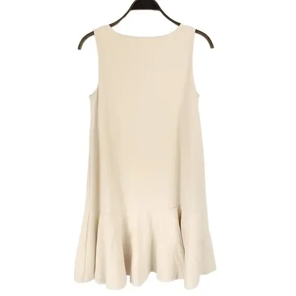 Susana Monaco Sleeveless Shift Dress in Blanched Almond Ruffle Classic - Picture 6 of 9